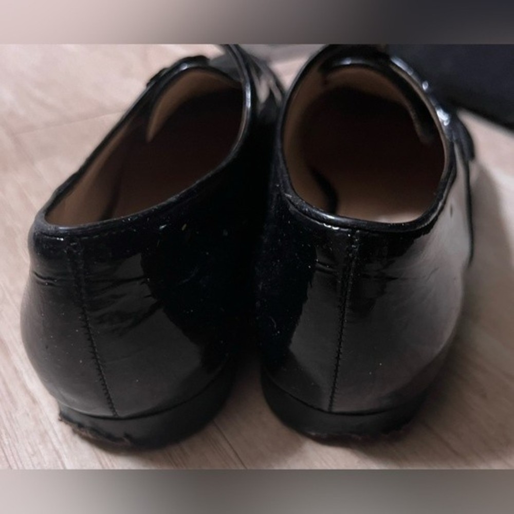 Prada Women’s Black Leather Oxford Dress Shoes Size 37.5 / 7.5 - Picture 3 of 13